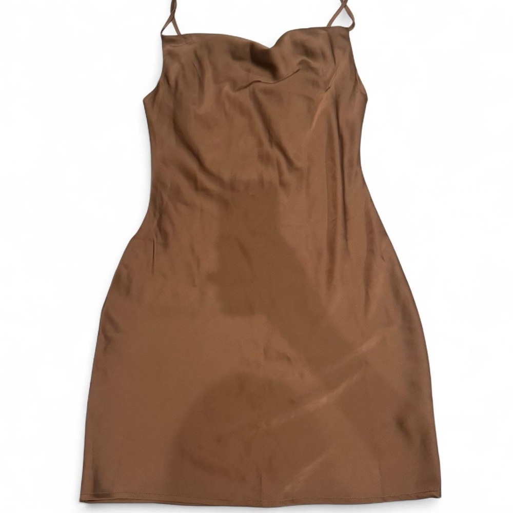 Elegant Brown Slip Dress